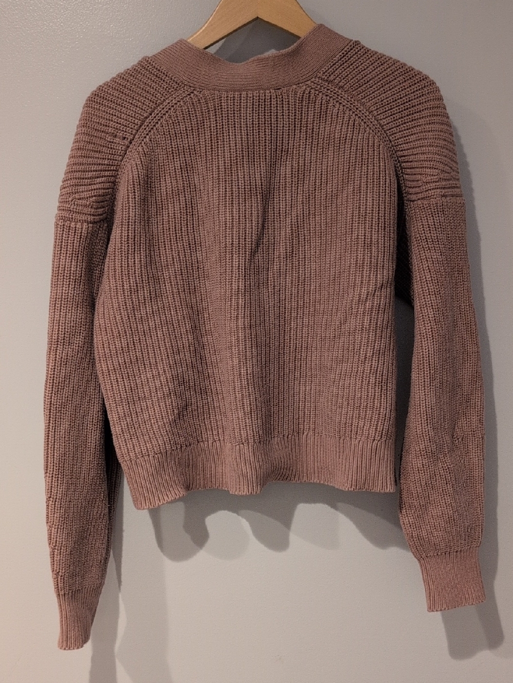 Everlane Small Pink Organic Cotton Knit Cardigan Sweater - Picture 5 of 6